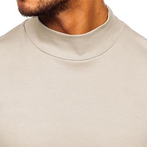 Maiyifu-GJ Mens Half Turtleneck Long Sleeve Pullover Slim Fit Basic Designed Undershirt Stretch Slim Fit Sweaters4