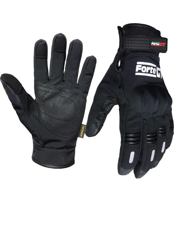 Motosiklet Eldiveni — Forte GT 07 Su Geçirmez Reflektif Softshel Siyah L Beden