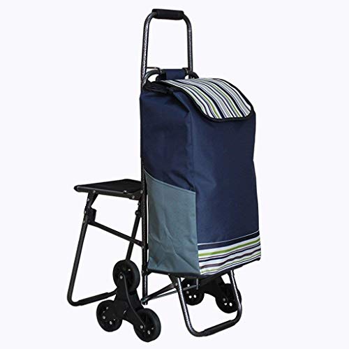 Einkaufstrolley, faltbarer Einkaufstrolley, Lebensmittelwagen mit Rädern, faltbarer Einkaufswagen, Treppenkletterwagen…