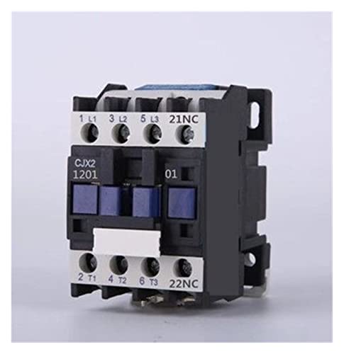 Contacteur magnétique CJX2-1201 triphasé avec contact auxiliaire NC pour circuit AC 220V