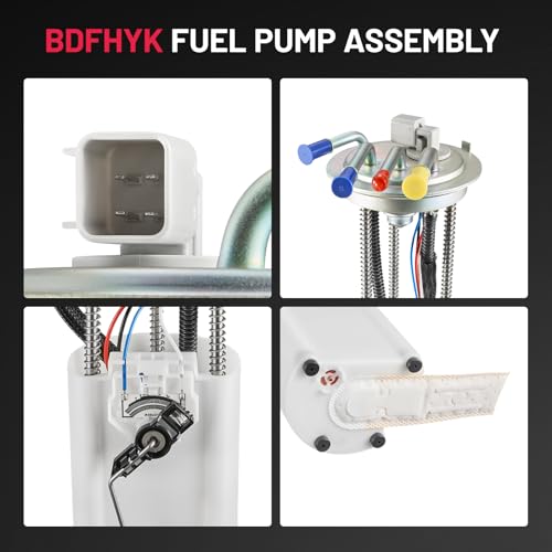 Image of BDFHYK Electric Fuel Pump Module Assembly P76347M Compatible with Chevrolet /GMC C6500 C7500 8500 Kodiak Topkick 2003 2004 2005 8.1L V8 Replace 15189618,19121411,19121413,E3693M,MU1580