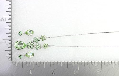 Image of Faship Gorgeous Rhinestone Crystal Floral Necklace Earrings Set