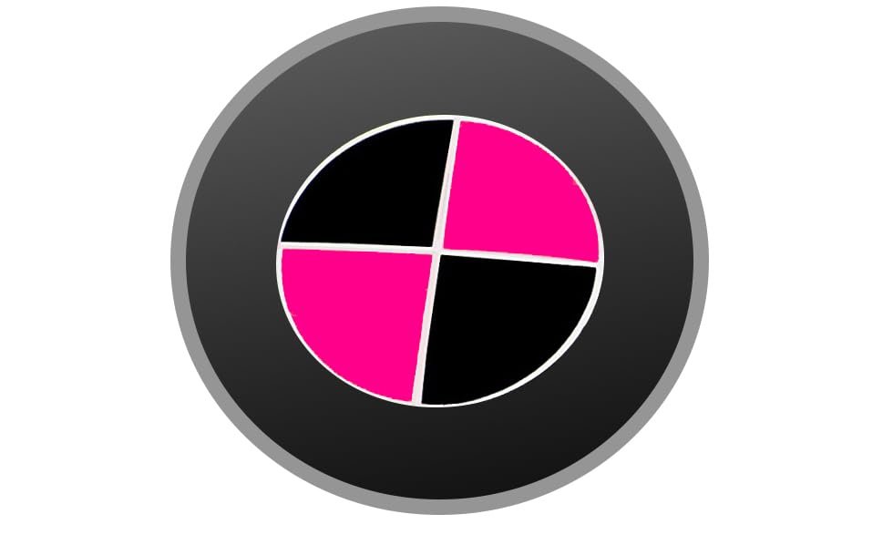 Image of Matte Black and Pink - Compatible with BMW - Stickers Overlay Vinyl Decal for All Emblems Caps Logos Roundels Badges