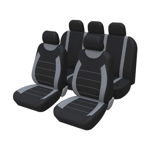 Adunsiaoto 5 Pièces Universel Set Complet Housses De Siège Voiture, Housses Siège Avant Et Arrière Voiture Universelles, Auto Couvre Sieges Accessoires Interieur, pour avec Presque Toutes Voitures