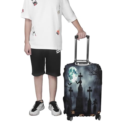 Housse gothique Happy Halloween anti-rayures lavable pour valise M