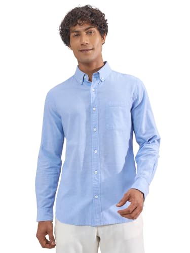 Image of Highlander Men Men's Relaxed Fit Casual Shirt | Cotton Linen | Relaxed fit | Full Sleeves|Premium Shirt for Man