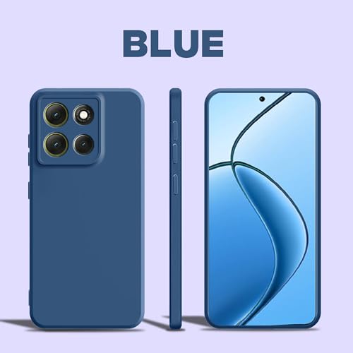 Image of Hupshy Liquid Silicone Back Cover Case for OnePlus Nord CE 6 Lite 5G | Soft Micro-Fibre Lining Inside | Camera Protection Bump | Shockproof Back Cover Case for OnePlus Nord CE 6 Lite 5G (Blue)