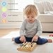 LED Busy Board for Toddlers 1-3,Montessori Sensory Toy with Key Switch and Plug, Light Up Wood Activity Switch Board for Fine Motor Skills, Educational Travel Toy Gift for 1 2 3 Year Old Boys Girls
