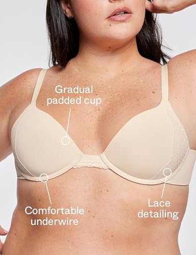 Pepper Push Up Bra | Lace Lift Up Bra, Zero Gaps, Silky Fabric, Underwire Lace Bras for Women, (30A-40B)4