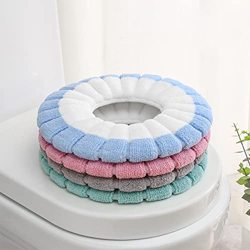 XUBX 4 Stück WC Sitzbezüge, Toilettensitzbezug, Toilettensitzabdeckung Waschbar, Toiletten Sitzbezug, Toilettensitz Pad Wärmer, WC Sitzbezug Deckel, Toilleten Sitz Abdeckungskissen, WC Sitz Matte – Bild 8