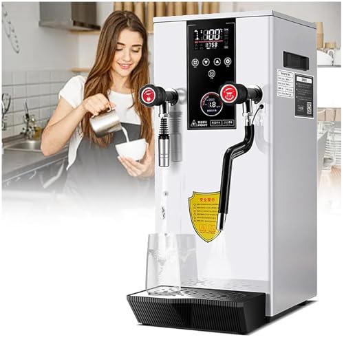 Espumador de leche, máquina de vapor eléctrica de 3000 W con pantalla LCD para tiendas de espresso, café y té