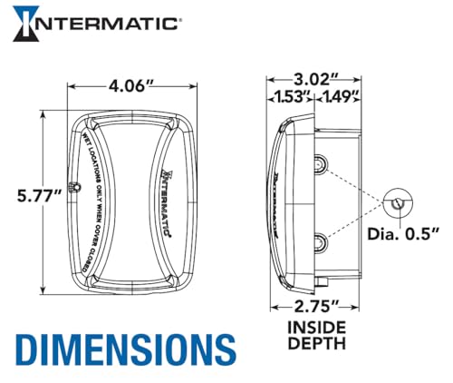 Intermatic WP3100C Weatherproof Electrical Outlet Cover - Extreme Temperature Resistance, Heavy-Duty Construction, Versatile Design & Multi-Configurable, Easy Install, Secure Fit for Outdoor in-Use