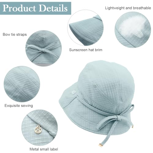 Image of SANNIDHI Sun Hats for Women Bucket Hat for Women, Wide Brim Summer UV Protection Beach Hat, Outdoor Casual Womens Hats with Chin Strap, Fashion Ladies