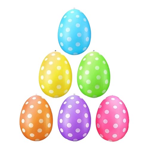 Huevos De Pascua Inflables, 6 Piezas De Decoración De Temporada, Decoraciones Navideñas para Jardín, para Propietarios De Viviendas, Césped, Delantero, Porche, Centro Comercial, Tra