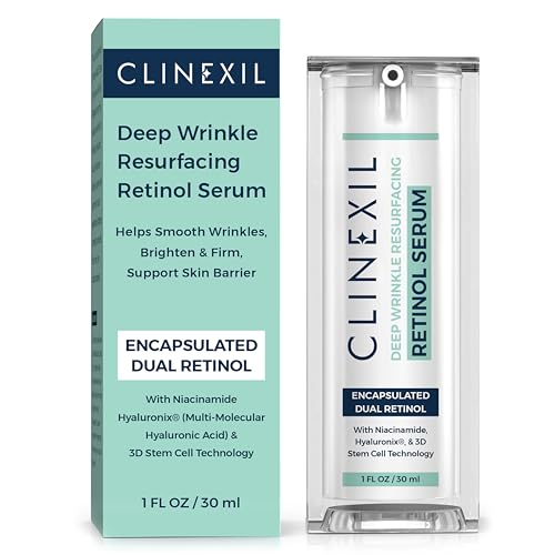 Anti-Aging Retinol Collagen Serum for Face- 1% Encapsulated Retinol, Niacinamide & Hyaluronic Acid Improves Wrinkles, Hydration, Skin Texture. Gentle for Sensitive Skin-Fragrance Free-1 FL OZ