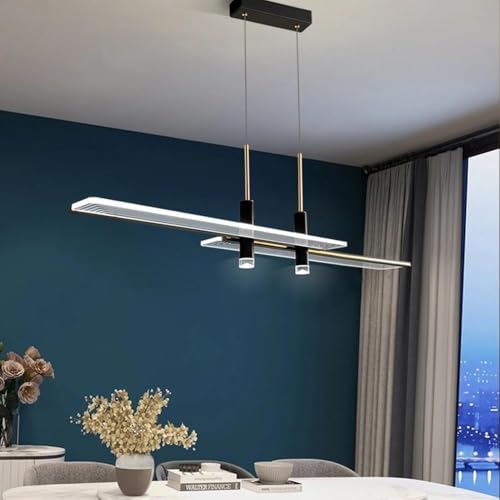 Lampe à suspension LED réglable télécommande luminaire acrylique transparent salon et salle à manger
