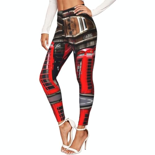 Leggings de compresión suave con estampado de Londres para gimnasio