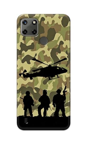 Image of Printed Hard Back Cover Case for Realme C21Y | Realme C25Y Back Cover (Army) -1111