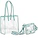 Eastsport Clear Handbag Bundle, Chic and Meets Stadium Requirements - Turquoise