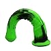 Multi Color Soft Flexible Animal Artificial Horse Dildo Silicone Dildo Toy Adult Sex Toy for Women with Suction (Green+Black)