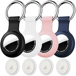 Dimension précise : design et découpe spécialement pour Apple AirTag, ajustement parfait, excellent accessoire AirTag. Étanchéité IPX8 : par rapport à d'autres coques en silicone, notre coque Airtag est livrée avec un protecteur en silicone imperméab...