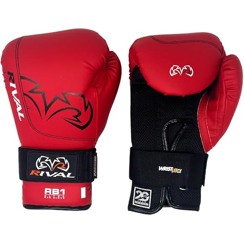 Image of RIVAL Boxing RB1 Ultra Bag Gloves, 20th Anniversary Edition, High-Density Multi-Layered Padding and Signature Wrist Lock Strapping System
