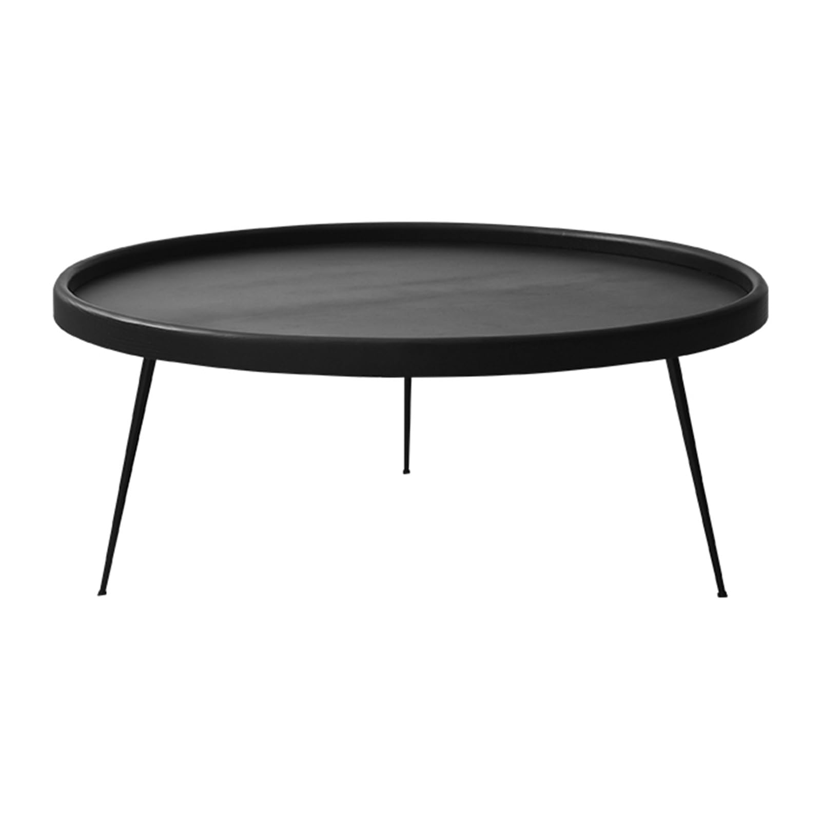 SXZenSpace 2-Piece Modern Round Coffee Table Set, Nesting Tables for Living Room, Black Circle End Side Bedroom Office Balcony Yard, Easy Assembly(Medium)