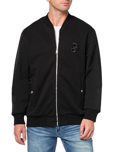 BOSS Men's Double B Logo Cotton Bomber Jacket