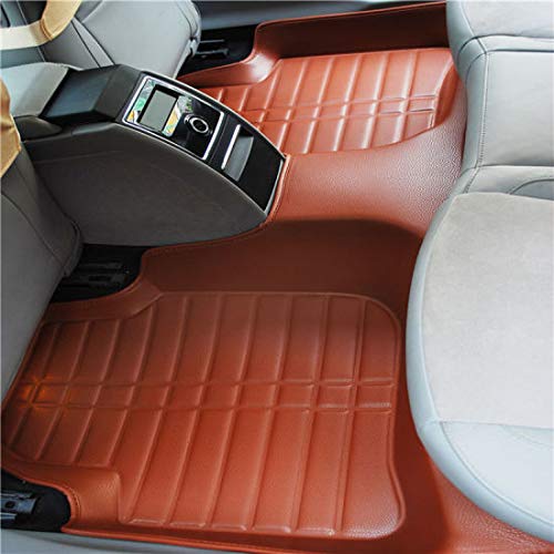 Image of Oshotto Premium Custom Fit Front and Rear 5D Car Mat with 3rd Row Compatible with Toyota New Fortuner - Set of 4 (Tan)