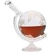 Whiskey Decanter Set World Etched Glass Globe Series Dispenser Spirits Scotch Bourbon Vodka Rum Wine Tequila Brandy 750