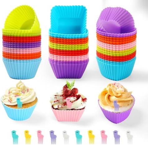 Silikon Muffinformen 12er Set - BPA-frei & Spülmaschinenfest