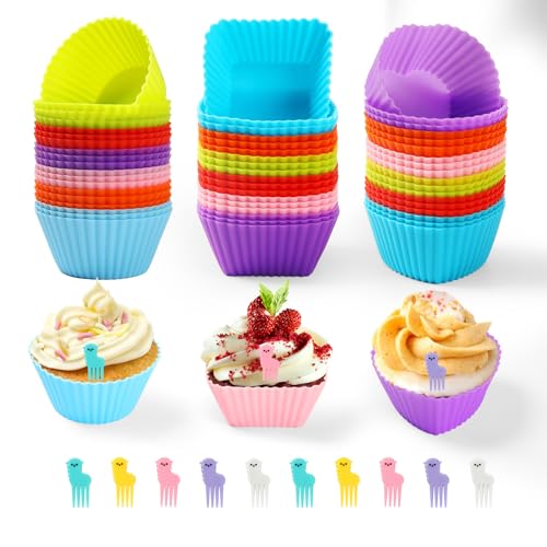 Pirottini Cupcake Colorati Stampini Muffin Silicone 24 Pezzi