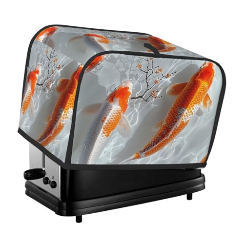 Copertura per tostapane a 2 fette, copertura per tostapane con tasche per piccoli elettrodomestici da cucina e protezione dalle impronte digitali, lavabile in lavatrice