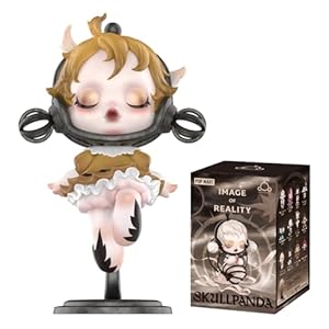 POP MART SKULLPANDA Image Of Reality Series Figures, SKULLPANDA Blind Box Figures, Random Design Action Figures Collectible Toys Home Decorations, Holiday Birthday Gifts for Girls and Boys, Single Box