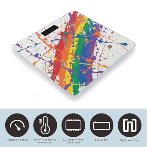 Báscula Digital de Baño con Diseño Colorido y Vidrio Templado miniatura 3
