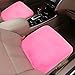 2Pack Car Front Seat Cushion, Soft Warm Faux Rabbit Fur Winter Auto Seat Cover, Fluffy Plush Vehicle Seat Protector Pad with Non-Slip Backing, Car Accessories for Home and Office Chair (Pink)