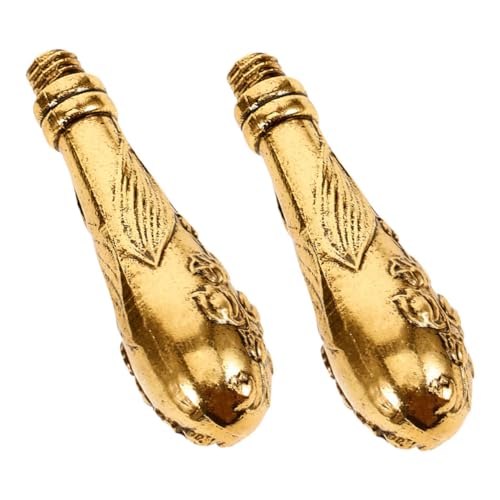 Holibanna 2個漆 柄 耐 合金製 クス設計 花柄 付き 用 換用スプ 作り封蝋 婚式