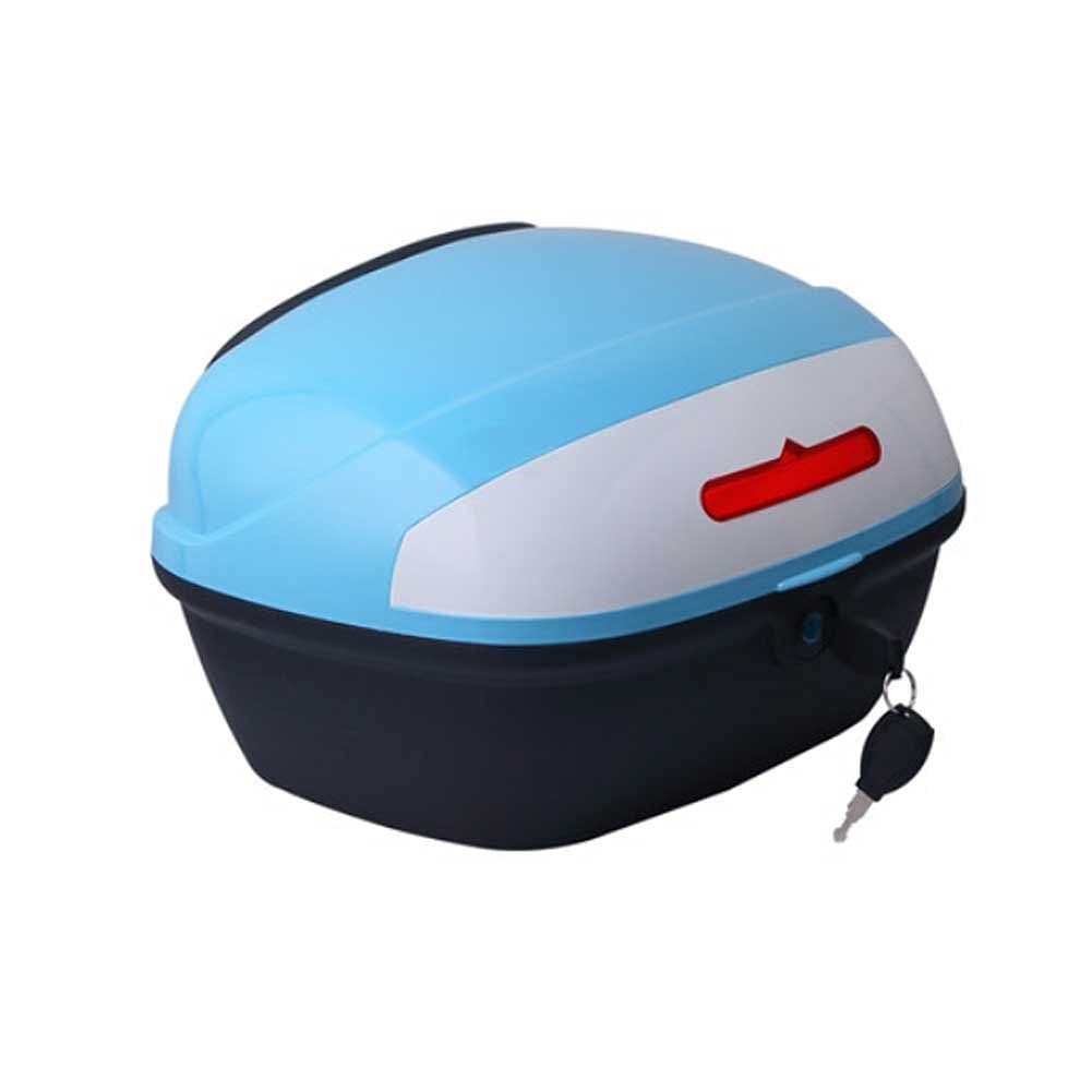 Baul Moto Universal Maleta Moto 30L Motocicleta Tronco Cascos Motocicleta Top Caja De Tiempo Caja De Guardaequipaje Caja De Cola De Bicicleta Reflector (Color : D)