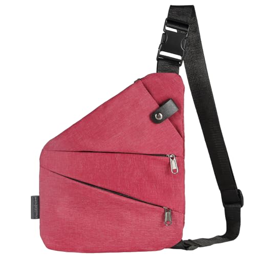 Wander Anti Theft Travel Bag for Women Men, Casual Sling Bag Crossbody Bag Shoulder Chest Bag for Biking Running