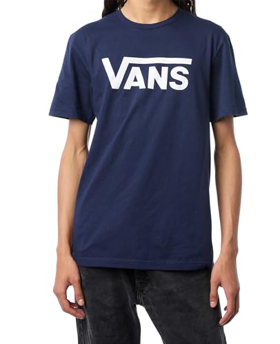 Vans Classic Drop V SS Crew tee-b Camiseta, Azul Marino Y Blanco, L para Hombre