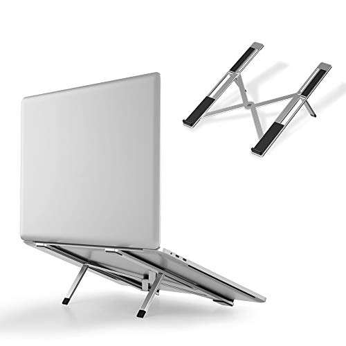 Nllano Portable Laptop Stand Foldable Ergonomic Aluminum Laptop Stand for Desk, Ventilated Laptop Riser Notebook Holder Stand Compatible MacBook/Air/Pro, Dell XPS, HP More Up to 15.6