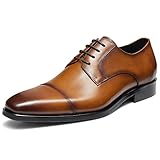 [フォクスセンス] ビジネスシューズ 革靴 メンズ 本革 ストレートチップ ドレスシューズ 高级紳士靴 外羽根 軽量 フォーマルブラウン 27.5CM D55223-113-02