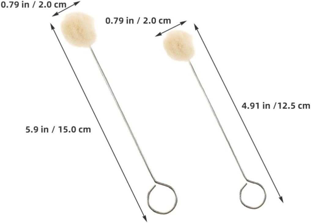 VICASKY Wool Daubers with Metal Handle 60pcs for Dyeing and Craft