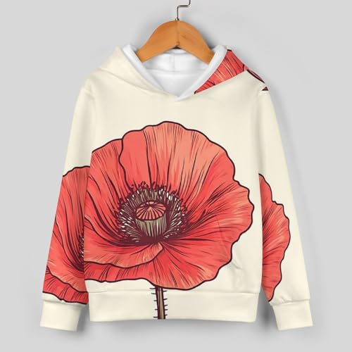 Poppy FlowerChildren's Sweater Suit, Suitable for Spring, Autumn And Winter, Daily Matching2