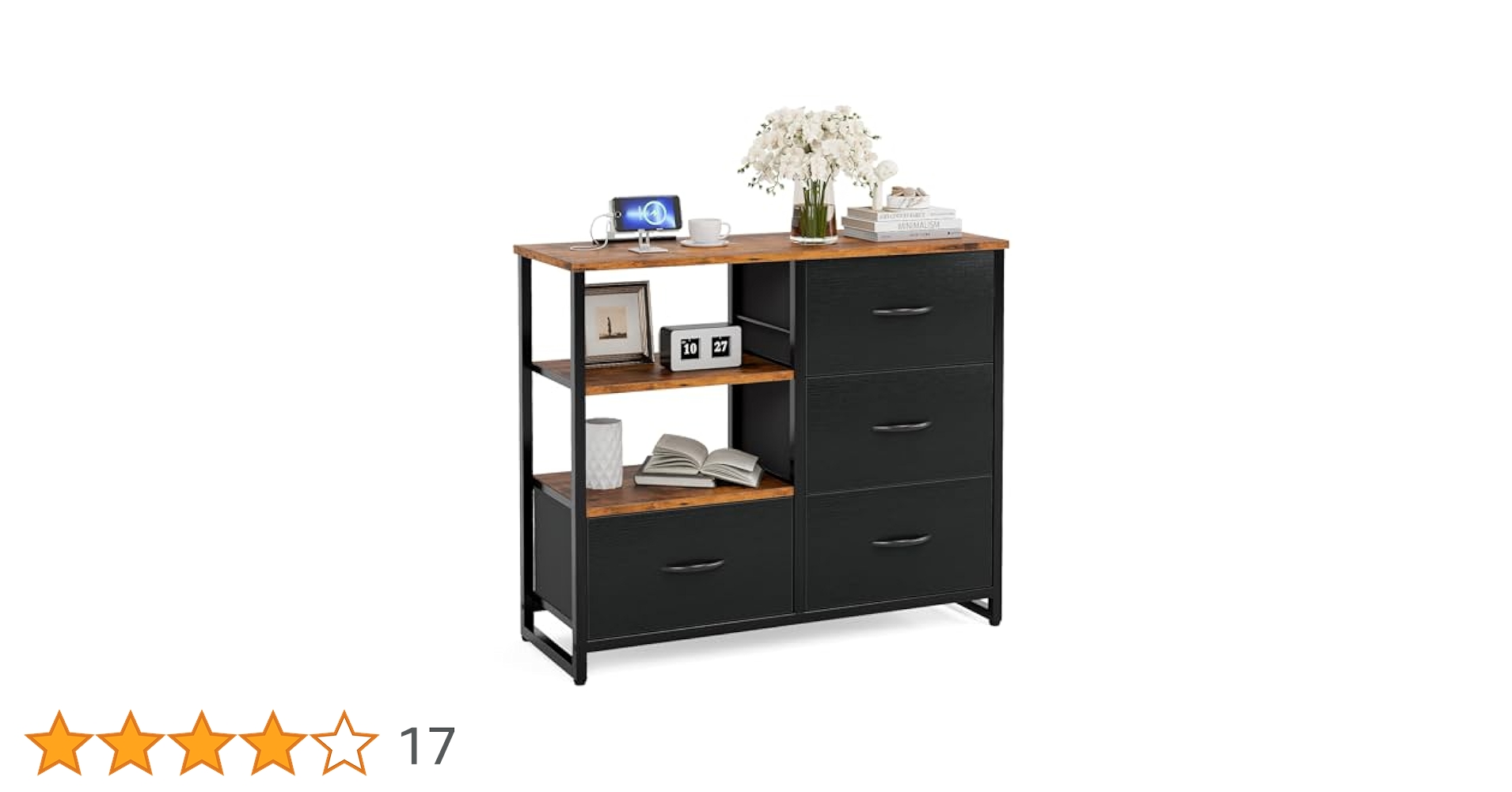 1品限り❤️チェスト収納 タンス USBポート付き 幅84×奥行30×高さ71.4 Amazon.co.jp: IKIFLY チェスト収納 タンス 棚付き 箪笥