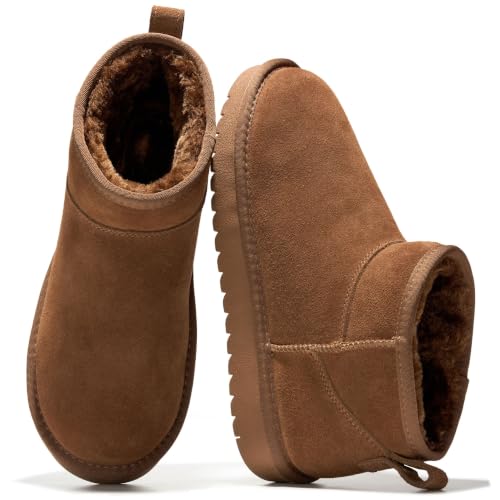 Image of Project Cloud Genuine Leather Ankle Boots for Women - Water Resistant with Memory Foam Insole Winter Boots - Trending Shoes & Comfortable Women's Ankle Boots (Hippy)