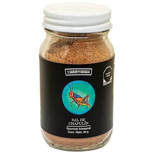 El Sabor de Oaxaca, Sal de Chapulin PREMIUM (Grasshopper Salt), Mexican Gourmet Artisan Product, (2.8 oz)