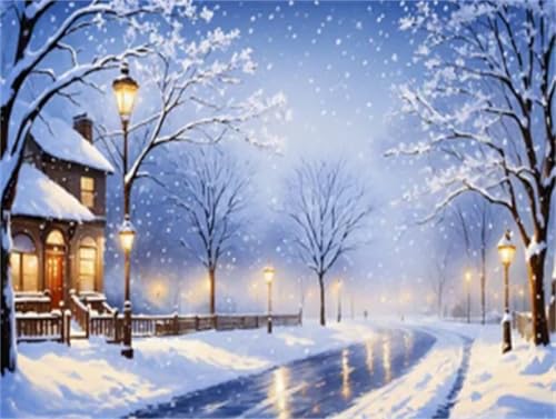 Peinture diamant 5D kit complet pour illuminer votre salon cet hiver