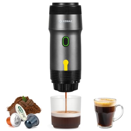 Kssiaz Machine à Espresso Portable, Cafetière Electriques avec Chauffage Automatique, USB et...