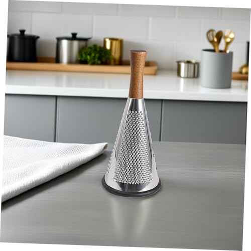 Rallador de Queso de Acero Inoxidable con Mango de Madera miniatura 4